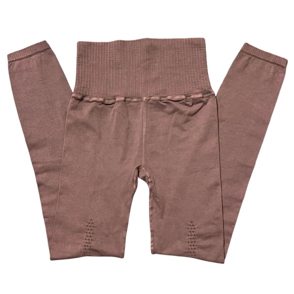 Free People High Rise 7/8 Good Karma Leggings Cappuccino XS/S NWOT - Picture 4 of 5